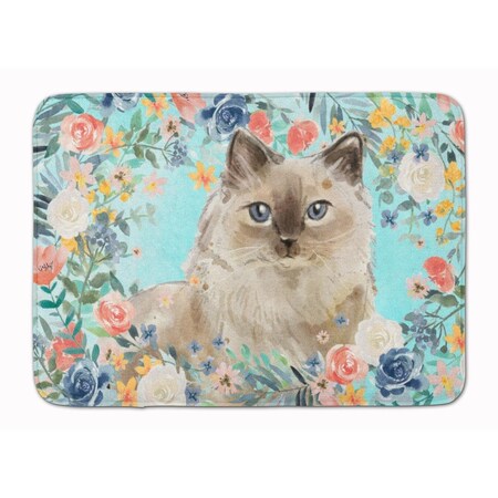 Carolines Treasures Ragdoll Spring Flowers Machine Washable Memory Foam Mat CK3396RUG